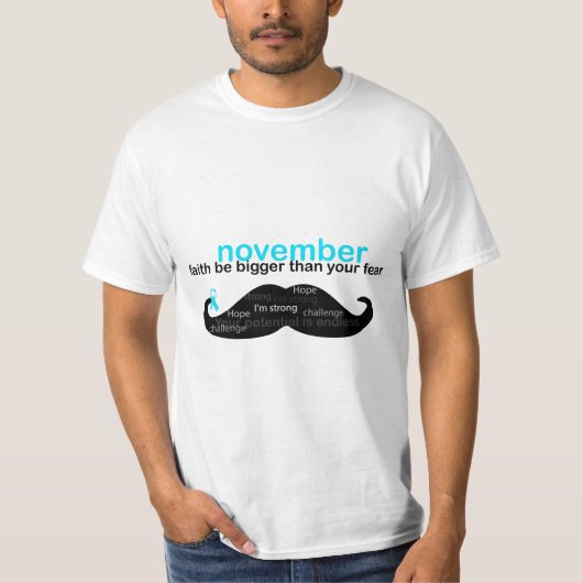 *November mannen maand gezondheidsvoorlichting T-shirt (Voorkant)