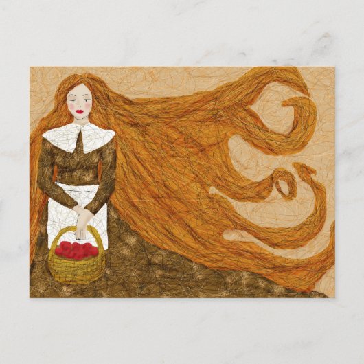 November meisje briefkaart (Voorkant)