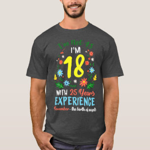 November Meisjes Bloemen T-shirt 43 Jaar Oud IM ni