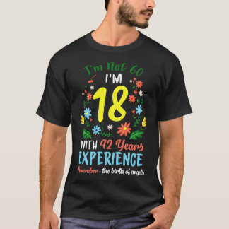 November Meisjes Bloemen T-shirt 60 Jaar Oud IM Ni