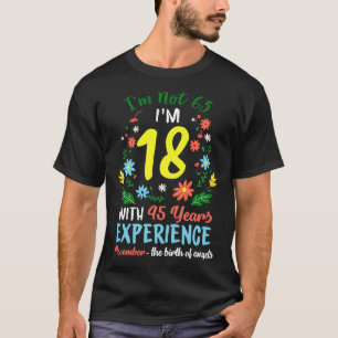 November Meisjes Bloemen T-shirt 63 Jaar Oud IM Ni