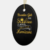 November meisjes zijn zonneschijn gemengd kleine o keramisch ornament (Links)