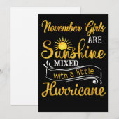 November meisjes zijn zonneschijn vermengd met ork feestdagenkaart (Voorkant / Achterkant)