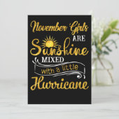 November meisjes zijn zonneschijn vermengd met ork feestdagenkaart (Staand voorkant)