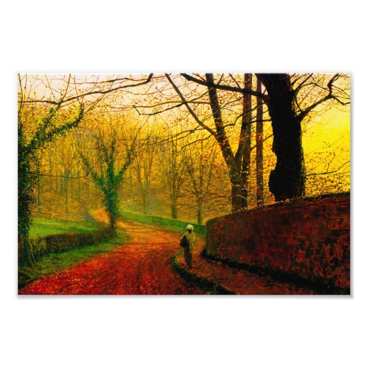 November Middag Stapleton Park Grimshaw Foto Afdruk (Voorkant)