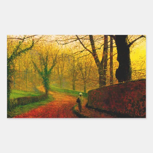 November Middag Stapleton Park Grimshaw Rechthoekige Sticker (Voorkant)
