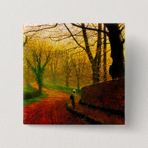 November Middag Stapleton Park Grimshaw Vierkante Button 5,1 Cm