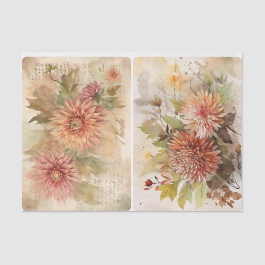 November Mums Tissuepapier (Voorkant)