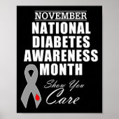 November National Diabetes Awareness Month Campaig Poster (Voorkant)
