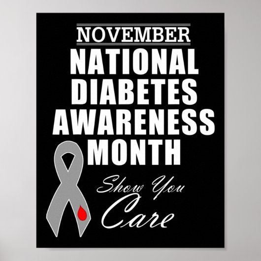 November National Diabetes Awareness Month Campaig Poster (Voorkant)