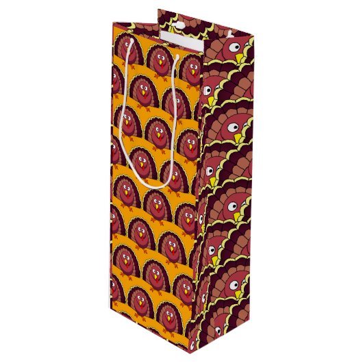 November-partij Thanksgiving Wijn Cadeautas (Voorkant Gekanteld)