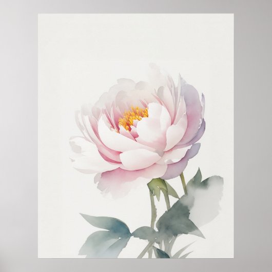 November Peony Birth Flower Poster (Voorkant)