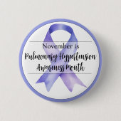 November Pulmonale Hypertensie Bewustzijnsmaand Ronde Button 5,7 Cm (Voorkant)