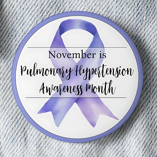 November Pulmonale Hypertensie Bewustzijnsmaand Ronde Button 5,7 Cm