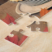 November Retro Pin-Up Girl Pumpkin Legpuzzel (Zijkant)