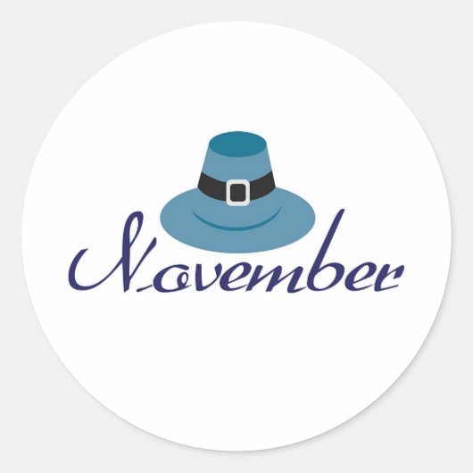 november ronde sticker (Voorkant)