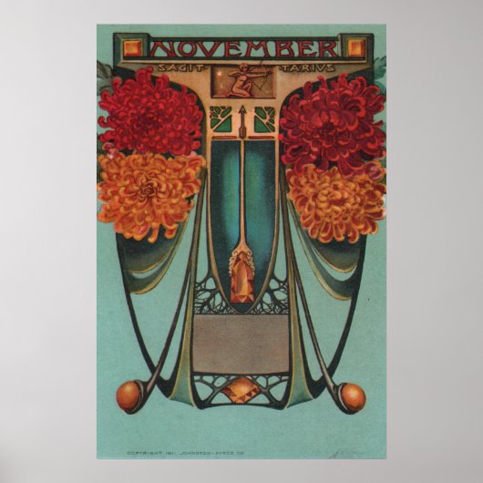 November - Sagittarius Poster (Voorkant)