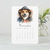 November Stand-alone Kalender Hond Splash Art Menu (Staand voorkant)