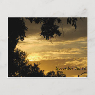 November Sunset Briefkaart