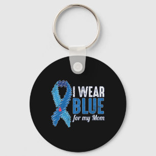 November T1D Bewustzijnslint Blauw voor Mam Diabet Sleutelhanger