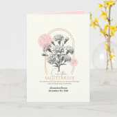 November tot december Geboorte Bloem Aangepaste Ve Kaart (Gele Bloem)