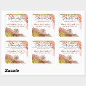 November Verborgen juwelenkaartenlabel Vierkante Sticker (Vel)