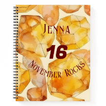 November Verjaardag Jubileum Custom Name Notitiebo