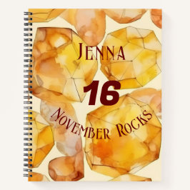 November Verjaardag Jubileum Custom Name Notitiebo Notitieboek