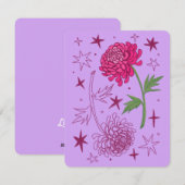 November Verjaardag Maand Kaart (Chrysanthemum) (Voorkant / Achterkant)