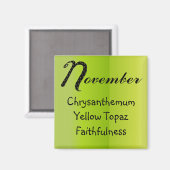 November Verjaardag Magneet (Voorkant / Achterkant)