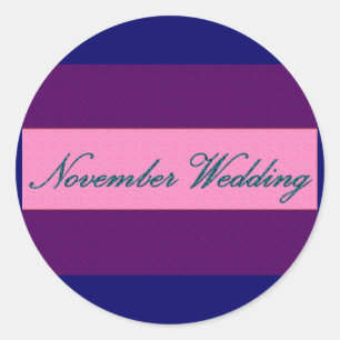 "November Wedding" Elegant Sticker - Gepersonalise