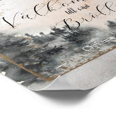 November Wedding Invitation Inbjudningar Poster (Hoek)