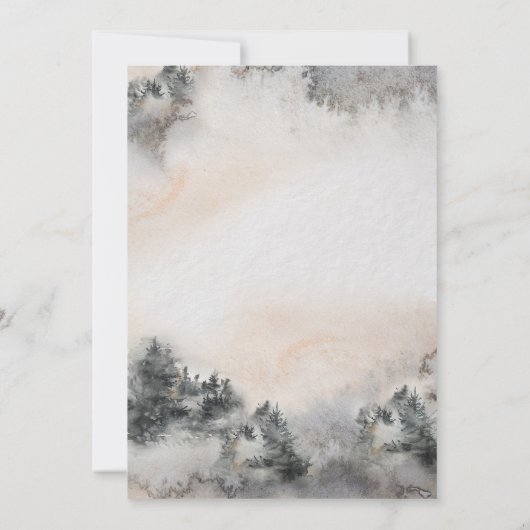 November Wedding Invitation Kaart (Achterkant)