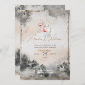 November Wedding Invitation Kaart (Voorkant / Achterkant)