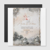 November Wedding Invitation Magnetische Uitnodiging (Voorkant / Achterkant)