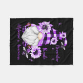 November Wij Draag Paarse Gnomen Alzheimerheimer A Fleece Deken (Voorkant (Horizontaal))