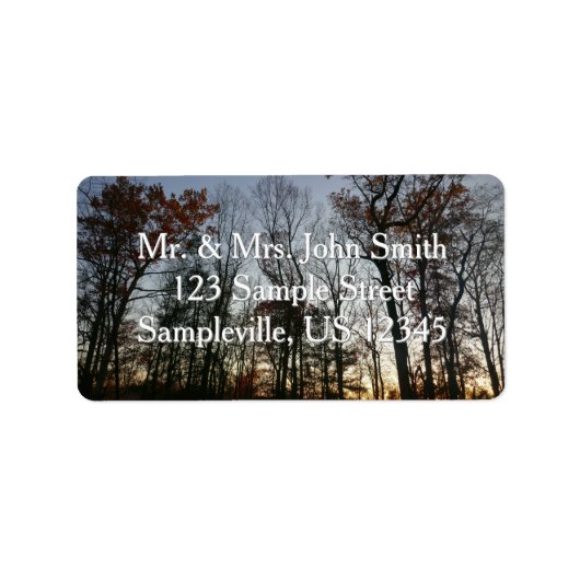 November zonsondergang etiket (Voorkant)