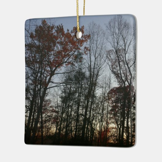 November zonsondergang keramisch ornament (Links)