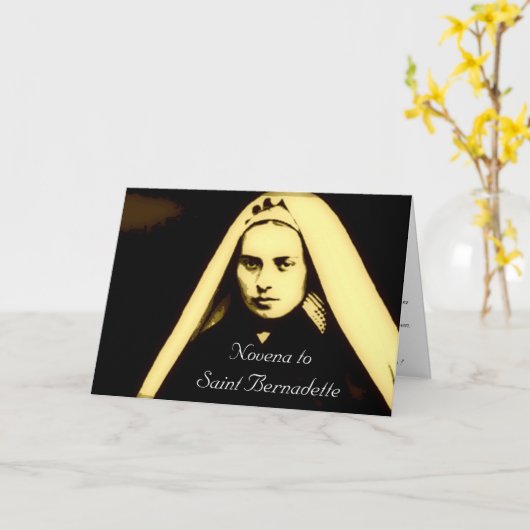Novena naar Saint Bernadette Kaart (Gele Bloem)