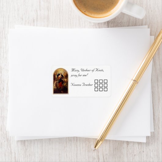 Novena Tracker, Mary Undoer of Knots Etiket (Insitu)