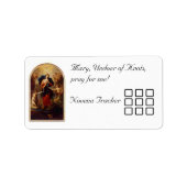 Novena Tracker, Mary Undoer of Knots Etiket (Voorkant)