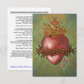 Novena voor het heilige hart van Jezus Prayer Kaar Bedankkaart (Voorkant / Achterkant)