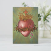 Novena voor het heilige hart van Jezus Prayer Kaar Bedankkaart (Staand voorkant)