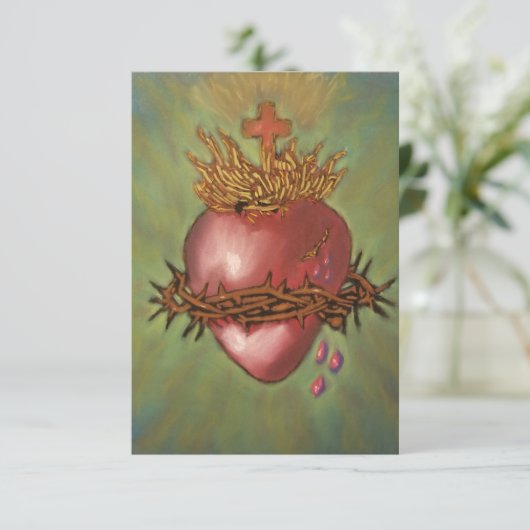 Novena voor het heilige hart van Jezus Prayer Kaar Bedankkaart (Staand voorkant)