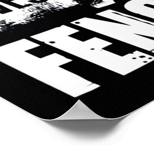 Nover Unders Tijgt een meisje dat van het hekken h Poster (Hoek)