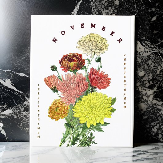 Novermber Maand Bloemen Chrysanthemum Briefkaart