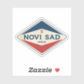 Novi Sad Servië Vintage Sticker (Vel)