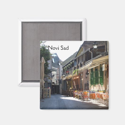 Novi Sad - straat Magneet (Voorkant / Achterkant)