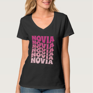 Novia Bruid Spaans Latina Groovy Bachelorette Fees T-shirt