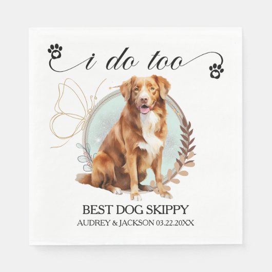 Novia Scotia Duck Tolling Retriever Trouwservet Servet (Voorkant)